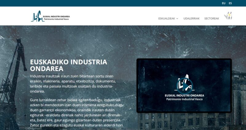 Página web de patrimonio industrial de Euskadi